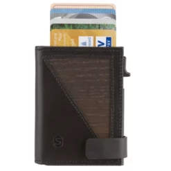 Fin - Geldbörse Mit Münzfach In Räuchereiche/Schwarz -Koffer Verkaufs-Shop compressed 20830202 03