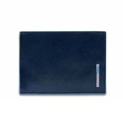 Piquadro Blue Square - Herrenbrieftasche Mit Klapp-Ausweisfenster In Blau