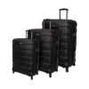 Chicago 3tlg. Kofferset Black -Koffer Verkaufs-Shop compressed 3 tlg trolleyset mit 4 rollen 56 66 76 cm exp chicago