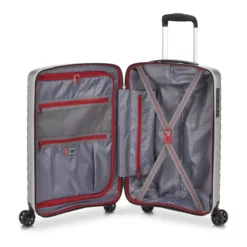 Roncato Wave - Trolley Handgepäck Carry-On Spinner, Silber -Koffer Verkaufs-Shop compressed 486
