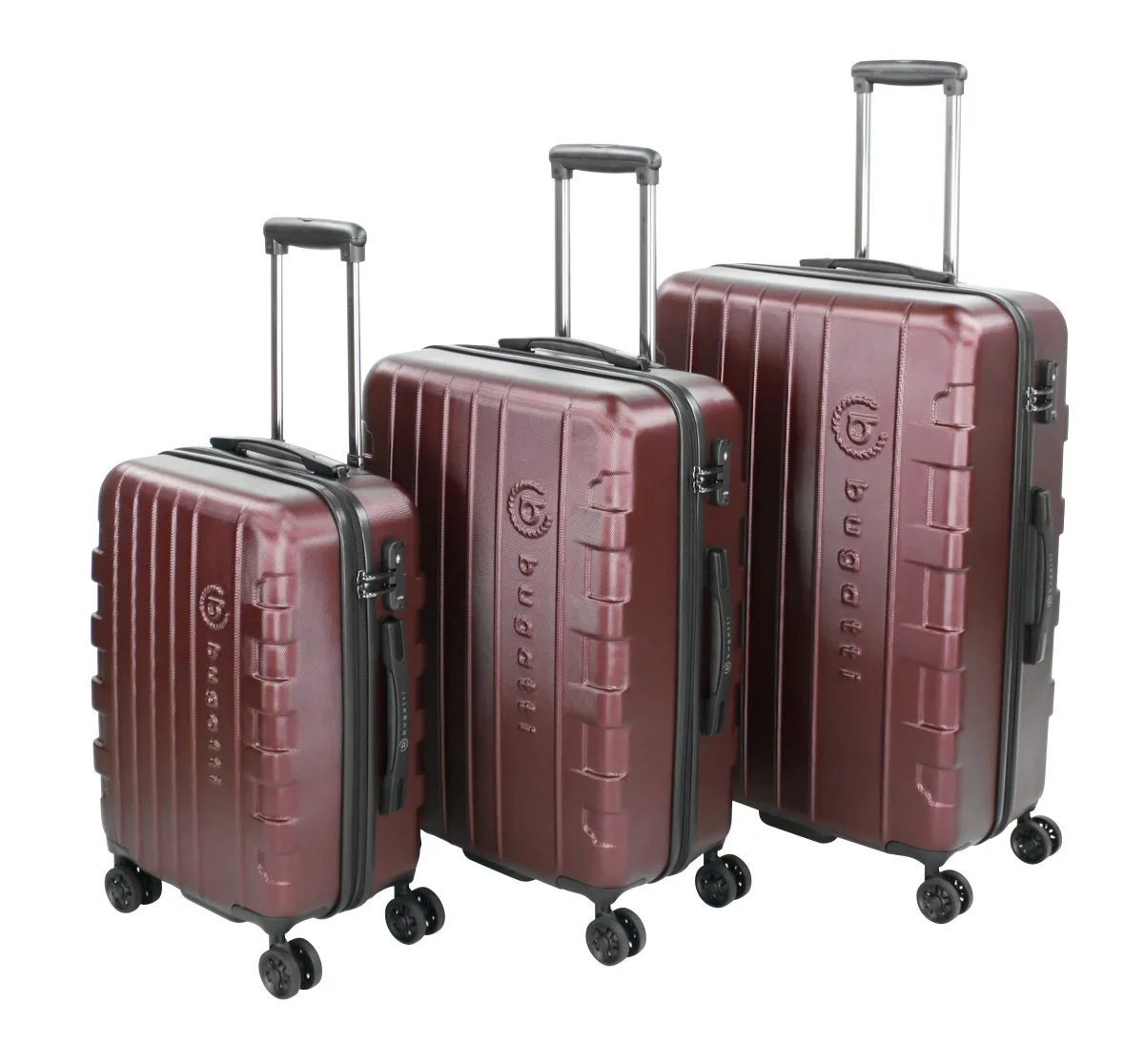 Bugatti Galatea Hartschalenkoffer 3er Set Rot 3 Bugatti Galatea Hartschalenkoffer 3er Set Rot