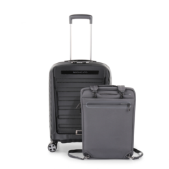 Roncato Double Premium Carry-On Spinner Erweiterbar Grau