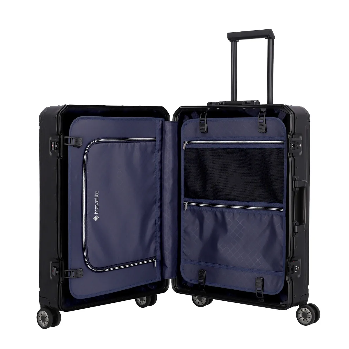 Travelite Next - 4-Rad Trolley M, Schwarz 4 Travelite Next - 4-Rad Trolley M, Schwarz – Bild 2