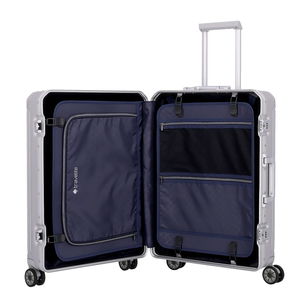 Travelite Next - 4-Rad Trolley M, Silber 4 Travelite Next - 4-Rad Trolley M, Silber – Bild 2
