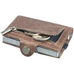 3.55 Kartenhalter Mit Münzfach Und Notenfach In Vintage Braun -Koffer Verkaufs-Shop compressed 97b