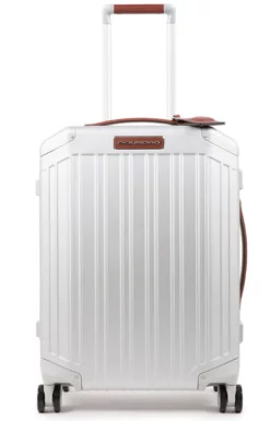 Piquadro Ultra Slim Handgepäck Grau/Leder