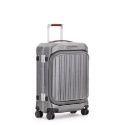 Piquadro PQ-Light - Fast-Check Handgepäck Hartschalentrolley Schwarz/Leder -Koffer Verkaufs-Shop compressed BV4426PQLM NCU 3 DETT2