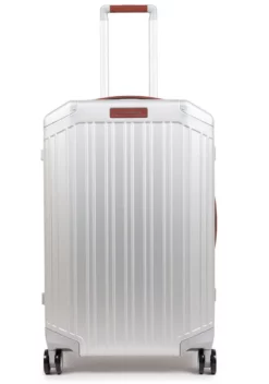 Piquadro Ultra Slim Mittelgrosser Koffer Grau/Leder