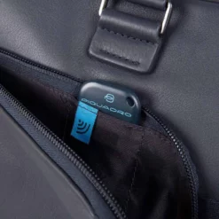 Piquadro Dioniso - Reisetasche Mit Trolley-Schlaufe In Nachtblau -Koffer Verkaufs-Shop compressed BV5173W103 BLU DETT2