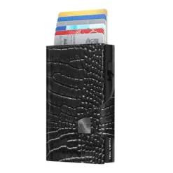 Wallet Click & Slide Classic Croco Black/Black