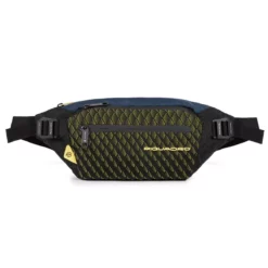 Piquadro Ausdehnbare Gürteltasche PQ-Y In Blau/Gelb