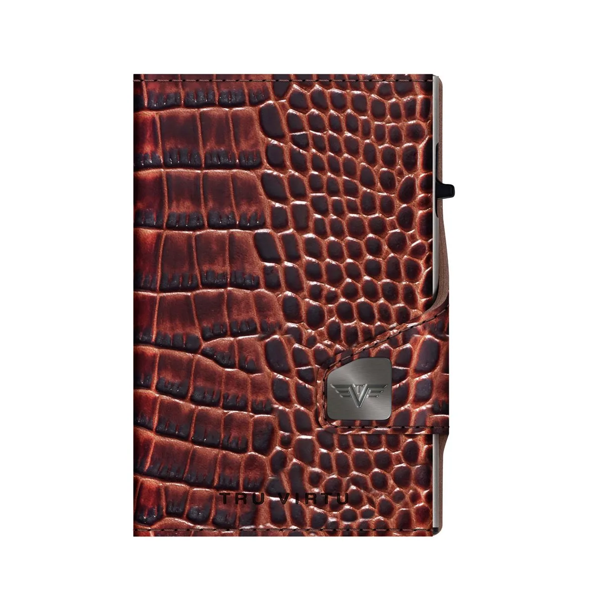 Wallet Click & Slide Classic Croco Brown/Silver 4 Wallet Click & Slide Classic Croco Brown/Silver – Bild 2