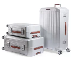 Piquadro Ultra Slim Mittelgrosser Koffer Grau/Leder -Koffer Verkaufs-Shop compressed Bild3122