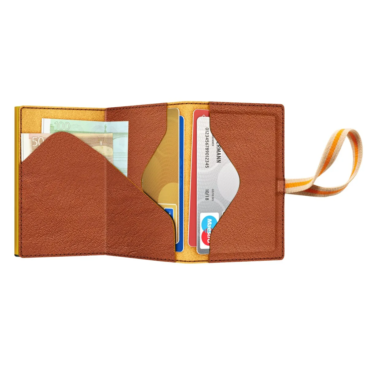 Wallet Click & Slide Strap Cross Caramba Brown Sahara/Gold 4 Wallet Click & Slide Strap Cross Caramba Brown Sahara/Gold – Bild 2