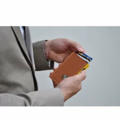 Wallet Click & Slide Portemonnaie Caramba Brown-Yellow/Gold -Koffer Verkaufs-Shop compressed Bild396