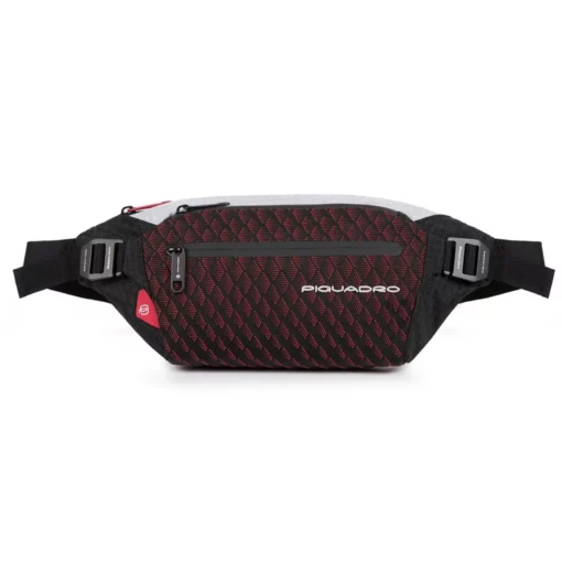 Piquadro Ausdehnbare Gürteltasche PQ-Y In Grau/Rot -Koffer Verkaufs-Shop compressed Bild852