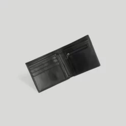 Leder Portemonnaie Bill Schwarz -Koffer Verkaufs-Shop compressed Bill Black Open fourth