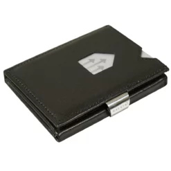 Exentri Wallet Leder Schwarz Für 10 Karten -Koffer Verkaufs-Shop compressed EX001 front pocket sideMR