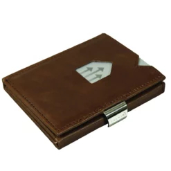 Exentri Wallet Leder Haselnuss Für 10 Karten -Koffer Verkaufs-Shop compressed EX020 front pocket sideMR