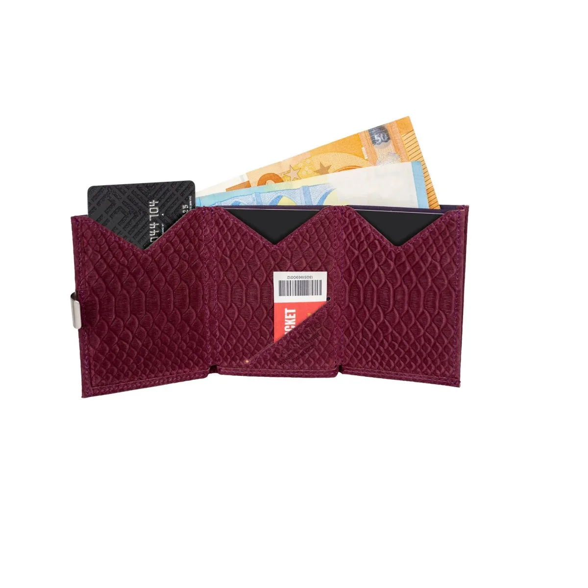Exentri Wallet Leder Purple Cobra Für 20 Karten 4 Exentri Wallet Leder Purple Cobra Für 20 Karten – Bild 2