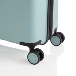 Jet - Trolley S In Hellblau -Koffer Verkaufs-Shop compressed Jet blau detail rolle 30 03 2022 007