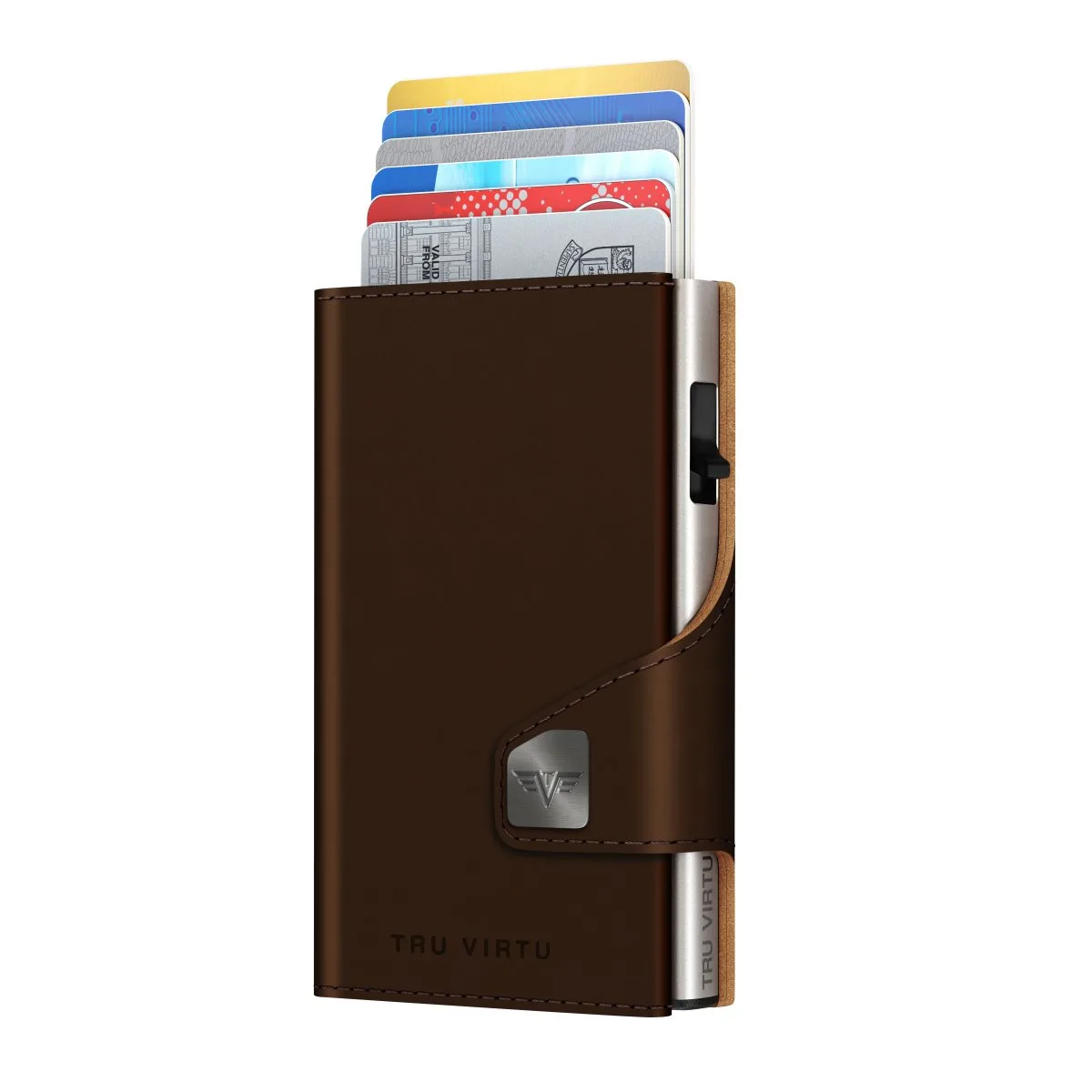 Wallet Click & Slide Vegan Bio Apple Brown/Silver 3 Wallet Click & Slide Vegan Bio Apple Brown/Silver