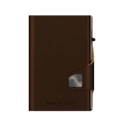 Wallet Click & Slide Vegan Bio Apple Brown/Silver 9 Wallet Click & Slide Vegan Bio Apple Brown/Silver -Koffer Verkaufs-Shop compressed Leather Alu front Apple Brown Silver