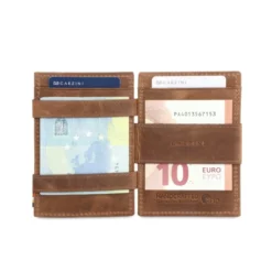 Cavare - Magic Portemonnaie Mit Münzfach In Braun Aus Gebürstetem Leder -Koffer Verkaufs-Shop compressed MW CP3 BRBR 6