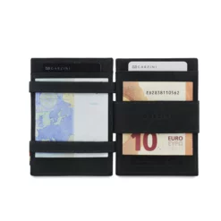 Cavare - Magic Portemonnaie Mit Münzfach In Carbon Schwarz Aus Vintage Leder -Koffer Verkaufs-Shop compressed MW CP3 CB 6