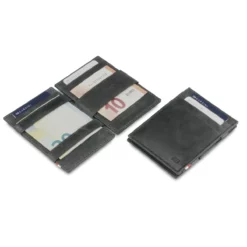 Essenziale - Magic Portemonnaie In Schwarz Aus Gebürstetem Leder -Koffer Verkaufs-Shop compressed MW CS1 BRBL 5