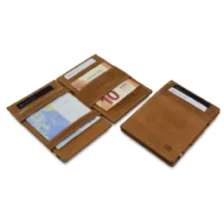 Essenziale - Magic Portemonnaie In Kamelbraun Aus Vintage Leder -Koffer Verkaufs-Shop compressed MW CS1 CBR 4