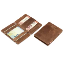 Cavare - Magic Portemonnaie In Braun Aus Gebürstetem Leder -Koffer Verkaufs-Shop compressed MW CS4 BRBR 5