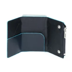 Piquadro Blue Square - Compact Wallet Für Scheine Und Kreditkarten In Blau -Koffer Verkaufs-Shop compressed PP5585B2R BLU2 DETT1