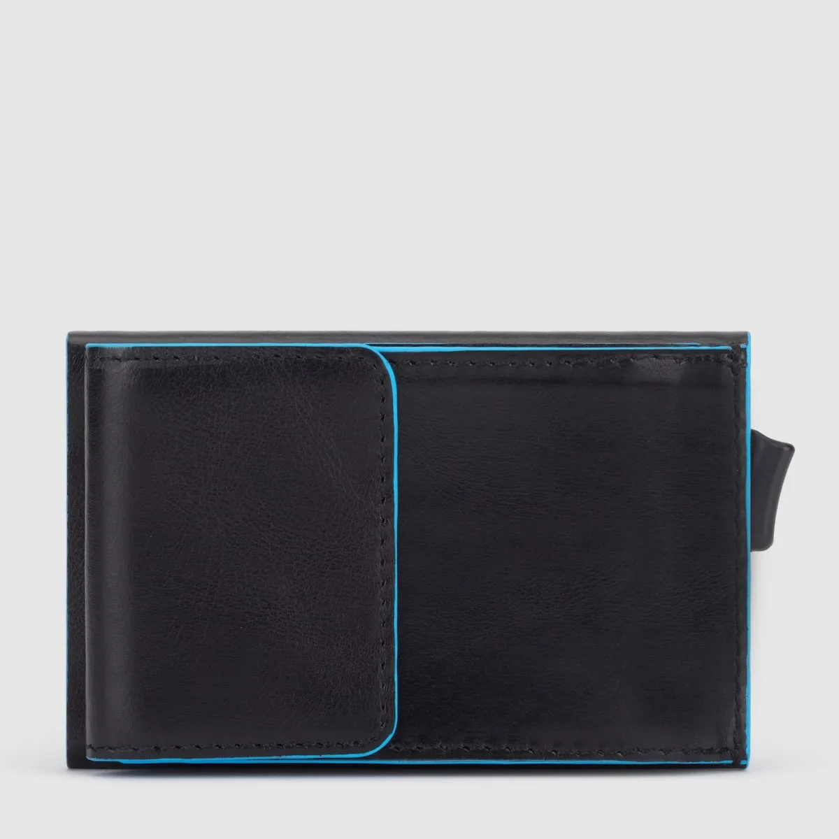 Piquadro Blue Square - Kreditkartenhalter Mit Aussenfach In Schwarz 5 Piquadro Blue Square - Kreditkartenhalter Mit Aussenfach In Schwarz – Bild 3