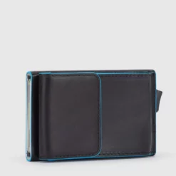 Piquadro Blue Square - Kreditkartenhalter Mit Aussenfach In Schwarz 11 Piquadro Blue Square - Kreditkartenhalter Mit Aussenfach In Schwarz -Koffer Verkaufs-Shop compressed PP5959B2R N 3