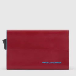 Piquadro Blue Square - Kreditkartenhalter Mit Aussenfach In Rot