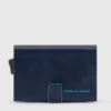 Piquadro Blue Square - Doppelter Kreditkartenhalter In Blau -Koffer Verkaufs-Shop compressed PP5961B2R BLU2 1