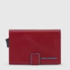 Piquadro Blue Square - Doppelter Kreditkartenhalter In Rot -Koffer Verkaufs-Shop compressed PP5961B2R R 1