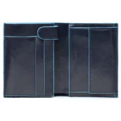 Piquadro Blue Square - Hochformatbörse Mit Hartgeldfach In Blau