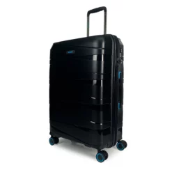 Ted Luggage - 3er Kofferset Schwarz -Koffer Verkaufs-Shop compressed TED BLACK M 3D