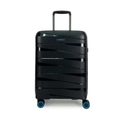 Ted Luggage - 3er Kofferset Schwarz -Koffer Verkaufs-Shop compressed TED BLACK S Front