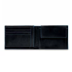 Piquadro Blue Square - Herrenbrieftasche Mit Klapp-Ausweisfenster In Schwarz -Koffer Verkaufs-Shop compressed Unbenannt19