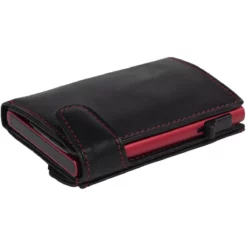 Furbo Kreditkartenetui Leder Schwarz/Rot Mit Papier Und Münzgeldfach -Koffer Verkaufs-Shop compressed VE 3700RD ZW F2