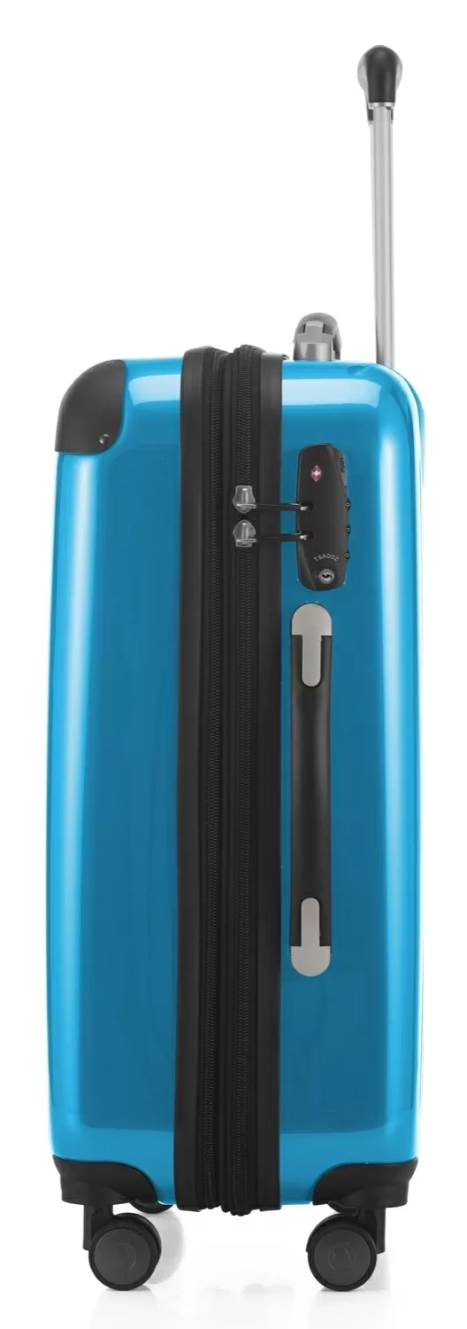 Alex - Handgepäck Hartschale Glänzend Mit TSA In Cyanblau 5 Alex - Handgepäck Hartschale Glänzend Mit TSA In Cyanblau – Bild 3