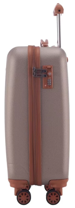 Wannsee - Handgepäck Hartschale Mit TSA In Champagner-Braun -Koffer Verkaufs-Shop compressed articleImages2 S e seite1 hauptstadtkoffer wannsee handgepaeck trolley spinner champagner size S