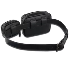 Bugatti Almata Gürteltasche Schwarz -Koffer Verkaufs-Shop compressed backside4