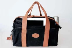 Reisetasche S In Schwarz/Hellbraun