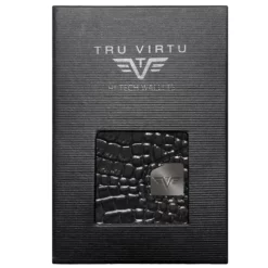 Doubelwallet Click & Slide Croco Black/Black -Koffer Verkaufs-Shop compressed croco