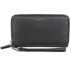 Bugatti Zip-around Damenbörse Schwarz -Koffer Verkaufs-Shop compressed detail