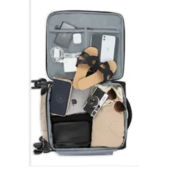 Bugatti Modo Businesstrolley S Schwarz/Cognac -Koffer Verkaufs-Shop compressed flatlay 2